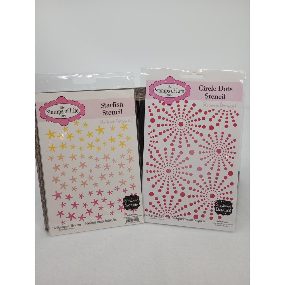 The Stamps of Life Stencils Starfish Circle Dots Bundle